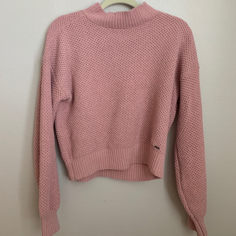 Baby pink mock neck sweater
